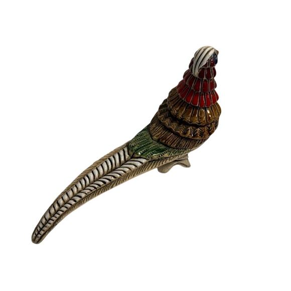 Vintage Artesania Rinconada Uruguay Signed Pheasant Bird Figurine 7" - Picture 5 of 6
